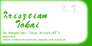 krisztian tokai business card